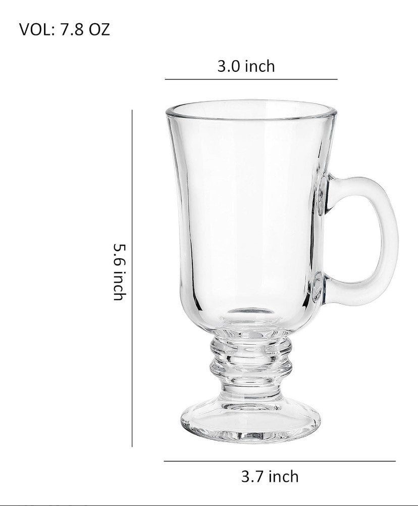 TARRO DE CRISTAL IRLANDES PARA CAPUCHINO DE 8 ONZAS